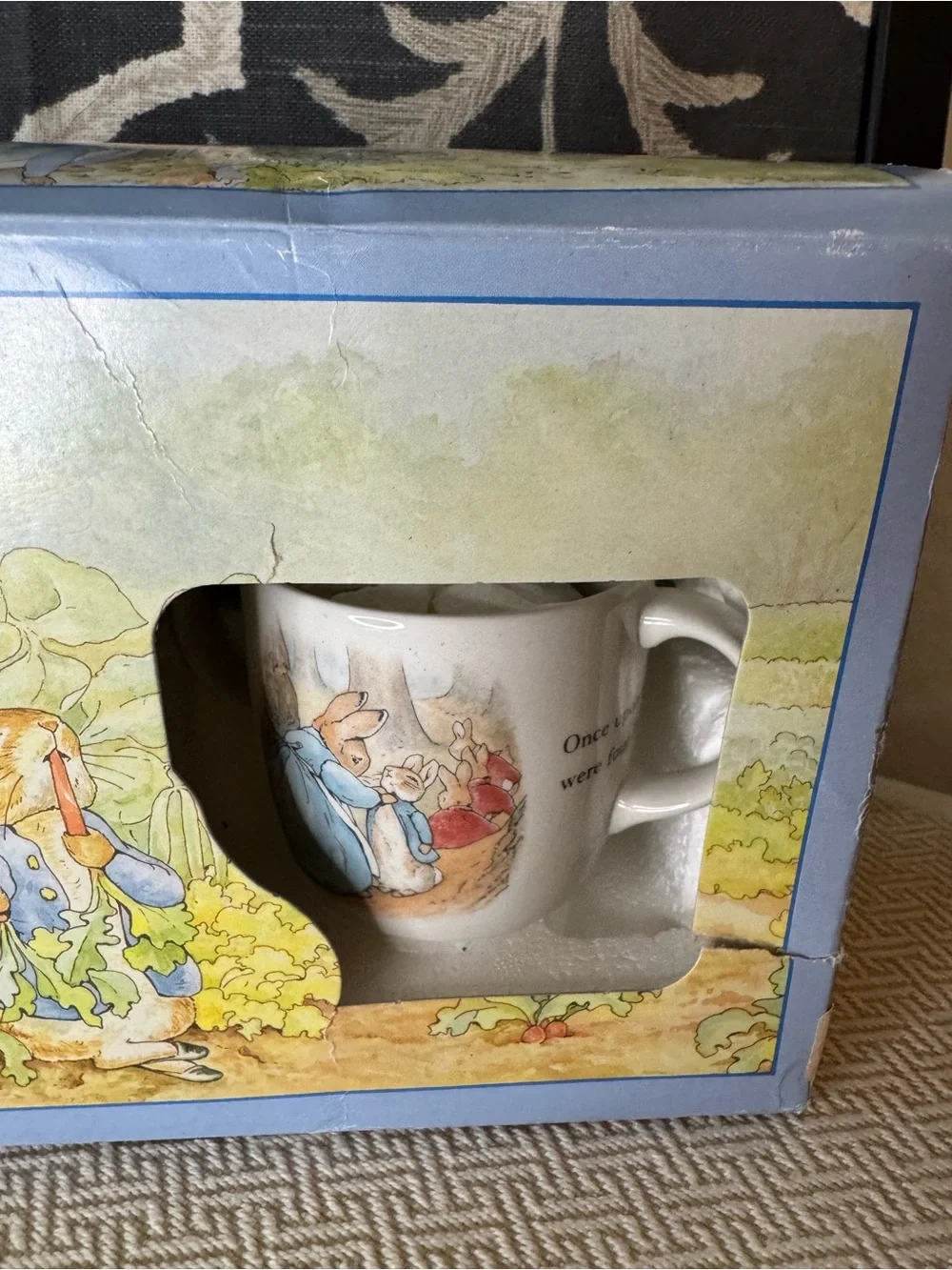 Wedgwood Peter Rabbit Tea Cup and Bowl Set in Blue and Yellow